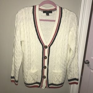 Cable knit cardigan